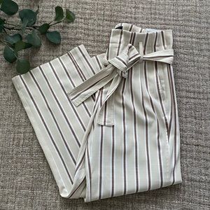 NWT Ann Taylor Tie Waist Wide Leg Cropped Pants size 2